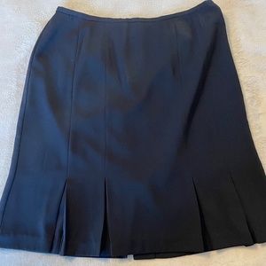 Dressy Black Skirt with Small Pleats and Lining